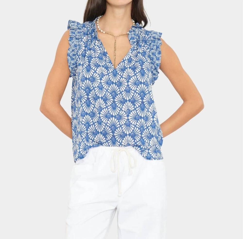 NEW XIRENA women's bex top in cobalt shell